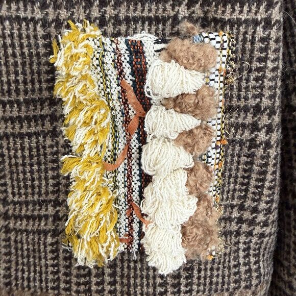 Bethany Williams Manx Tweed Wool Jacket XL Handwoven Applique Made in England - Picture 6 of 13